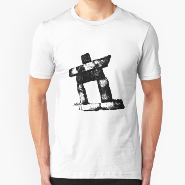 Canada rock man -BLACK- Slim Fit T-Shirt