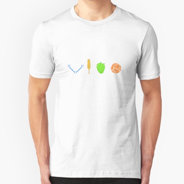 Water, Barley, Hops, Yeast Slim Fit T-Shirt