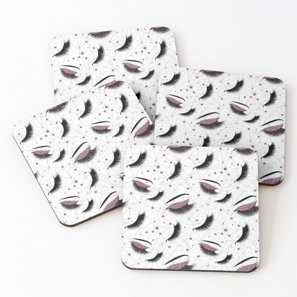 Item preview, Burgundy Lashes Seamless Pattern with glitter effect designed and sold by sashica.
