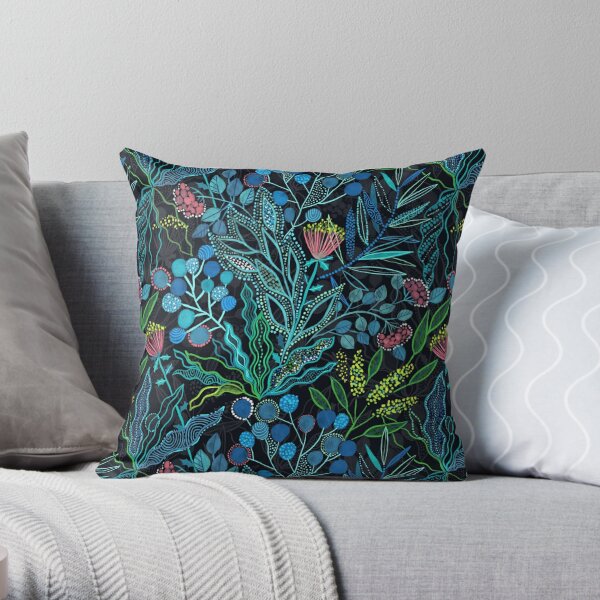 Australian plants and flowers Throw Pillow