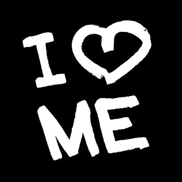 Artwork thumbnail, I love me | Minimalism (white) by newarts