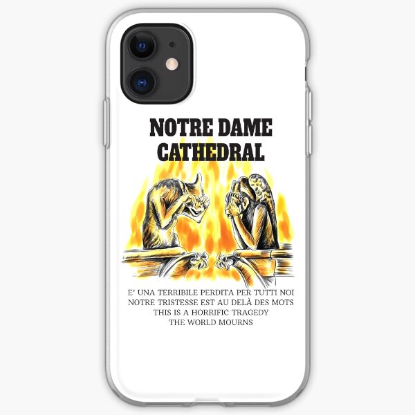 Notre Dame Cathedral. Crying chimeras iPhone Soft Case