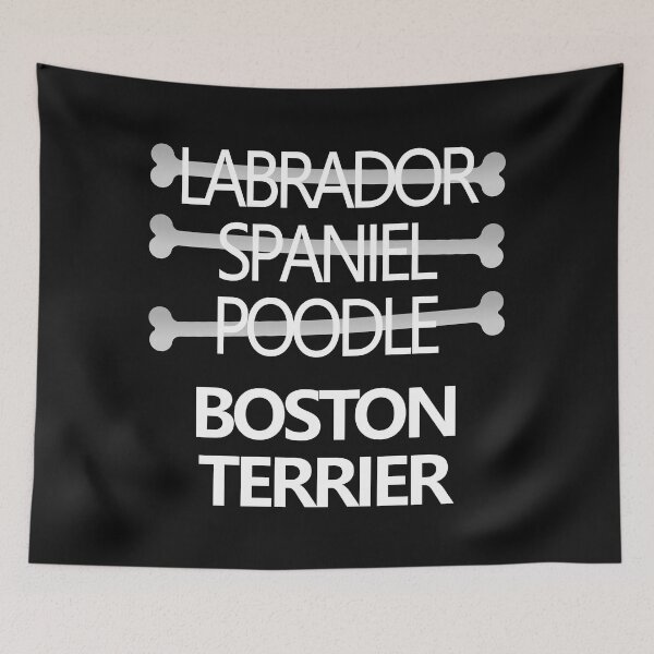 Item preview, Boston Terrier Dog Breed Text design designed and sold by GetItGiftIt.