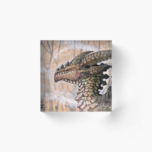 winter dragon Acrylic Block