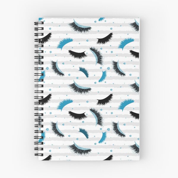 Item preview, Blue  Lashes Seamless Pattern with glitter effect and silver stripes designed and sold by sashica.