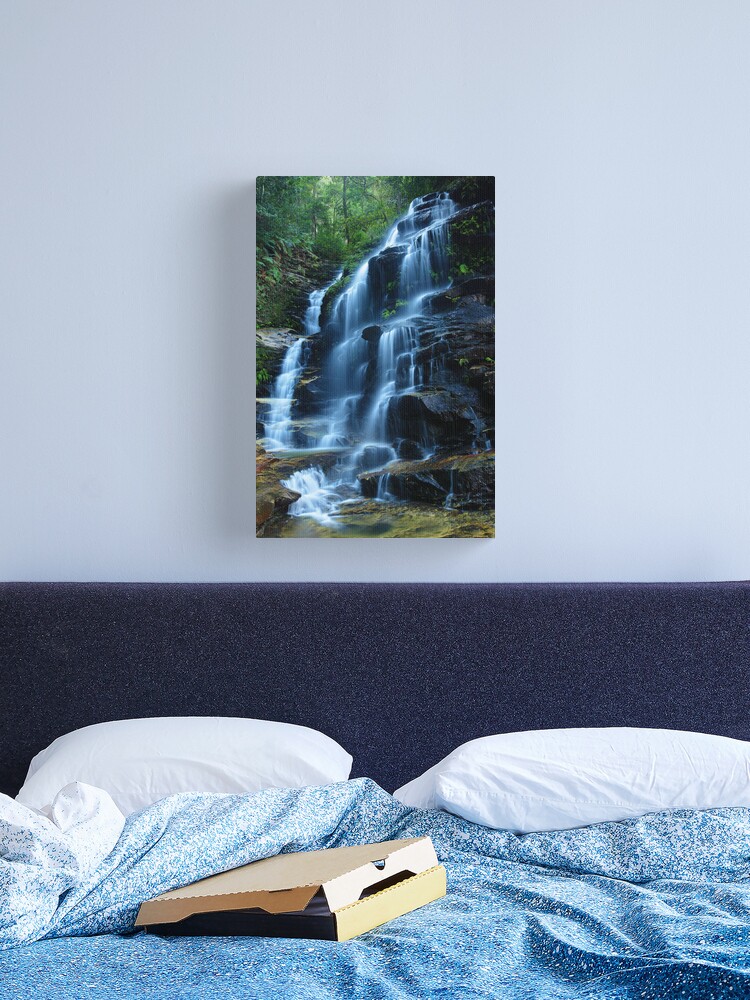 Canvas Print, Sylvia Falls, Blue Mountains, New South Wales, Australia designed and sold by Michael Boniwell