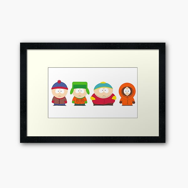 Southpark pathern Framed Art Print