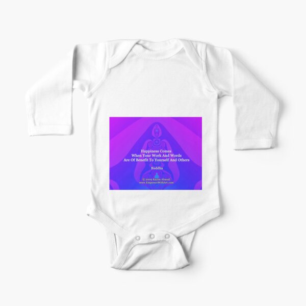 Happiness Comes Long Sleeve Baby One-Piece