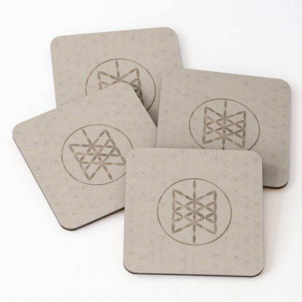 Item preview, Web of Wyrd in Flower of life Pastel Gold designed and sold by Nartissima.