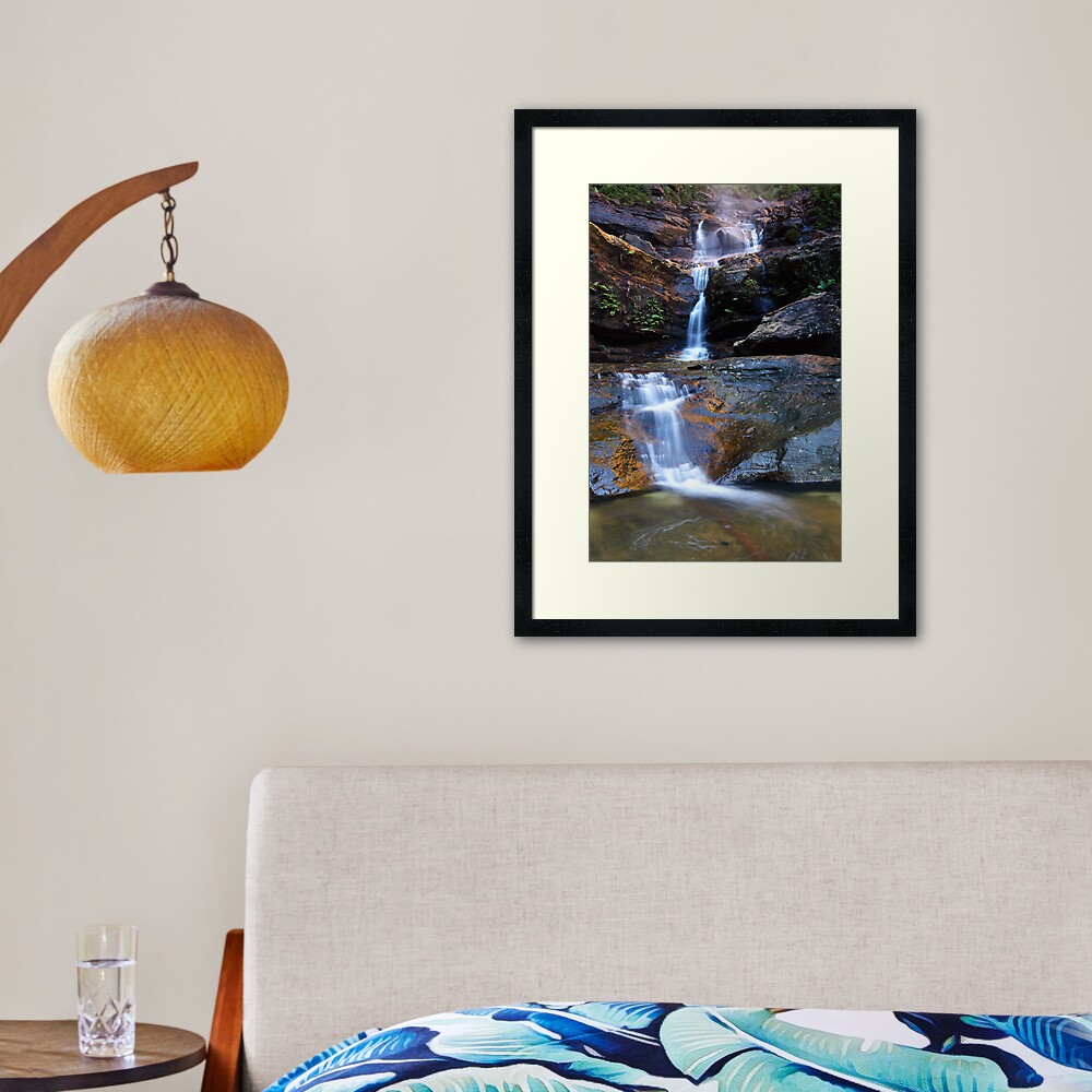 Upper Wentworth Falls, Blue Mountains, Australia Framed Art Print