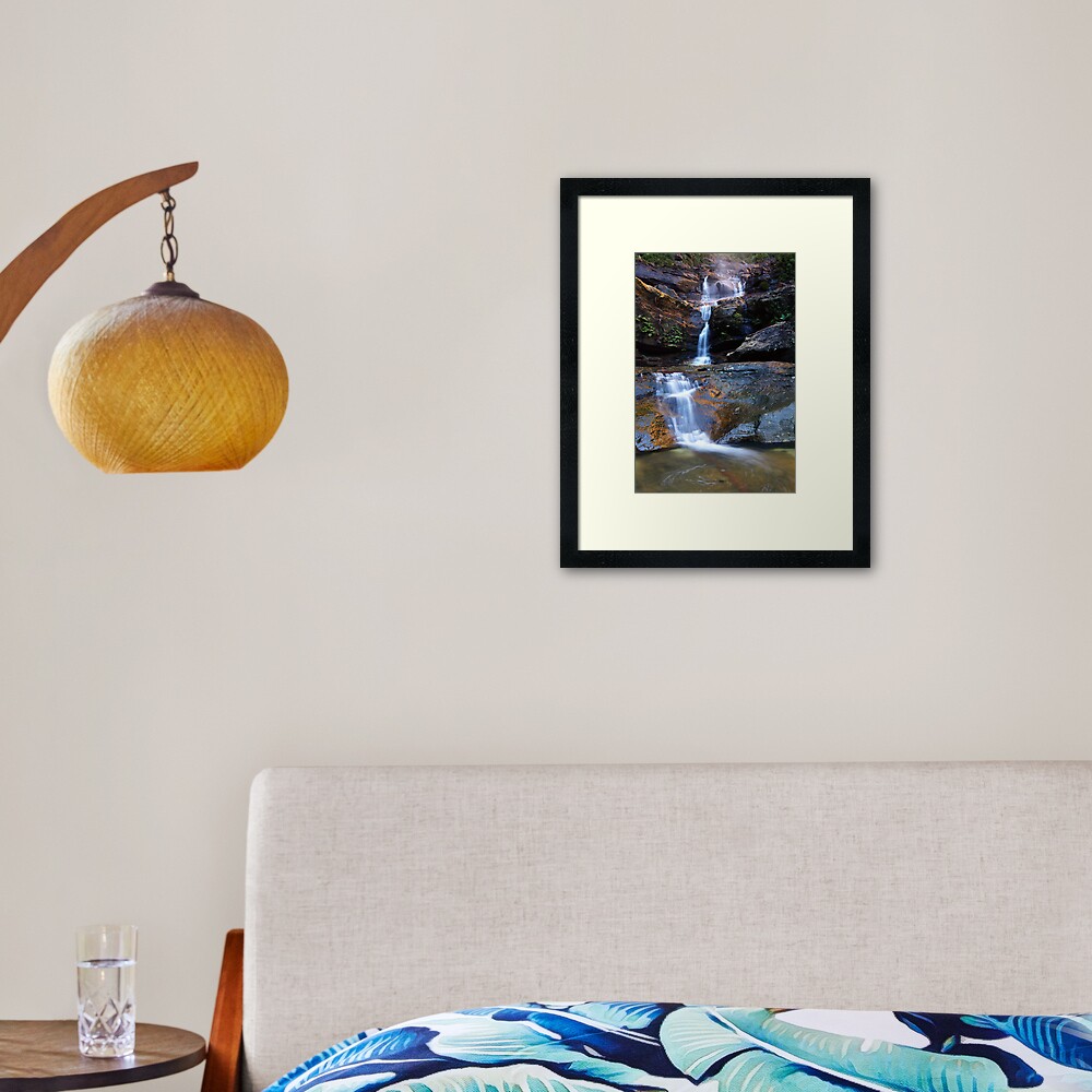 Upper Wentworth Falls, Blue Mountains, Australia Framed Art Print