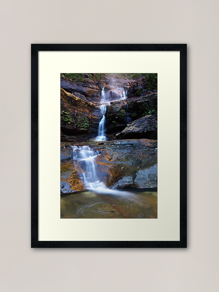 Alternate view of Upper Wentworth Falls, Blue Mountains, Australia Framed Art Print