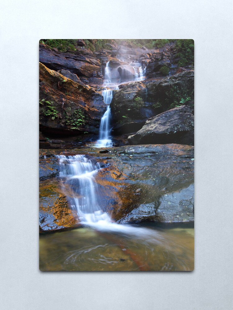 Alternate view of Upper Wentworth Falls, Blue Mountains, Australia Metal Print