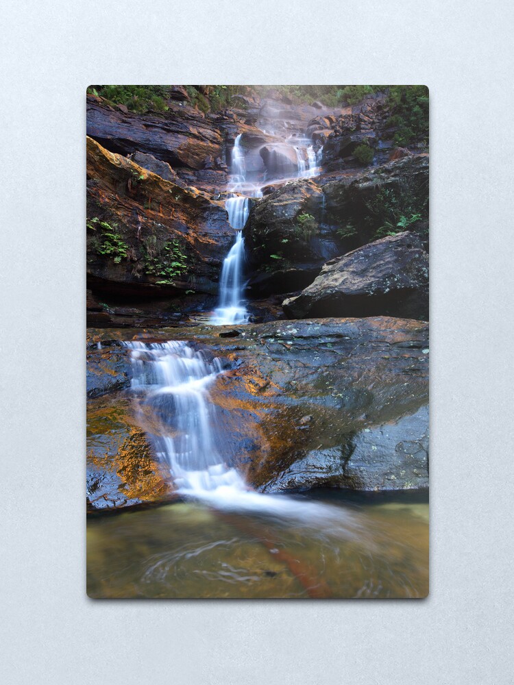 Alternate view of Upper Wentworth Falls, Blue Mountains, Australia Metal Print