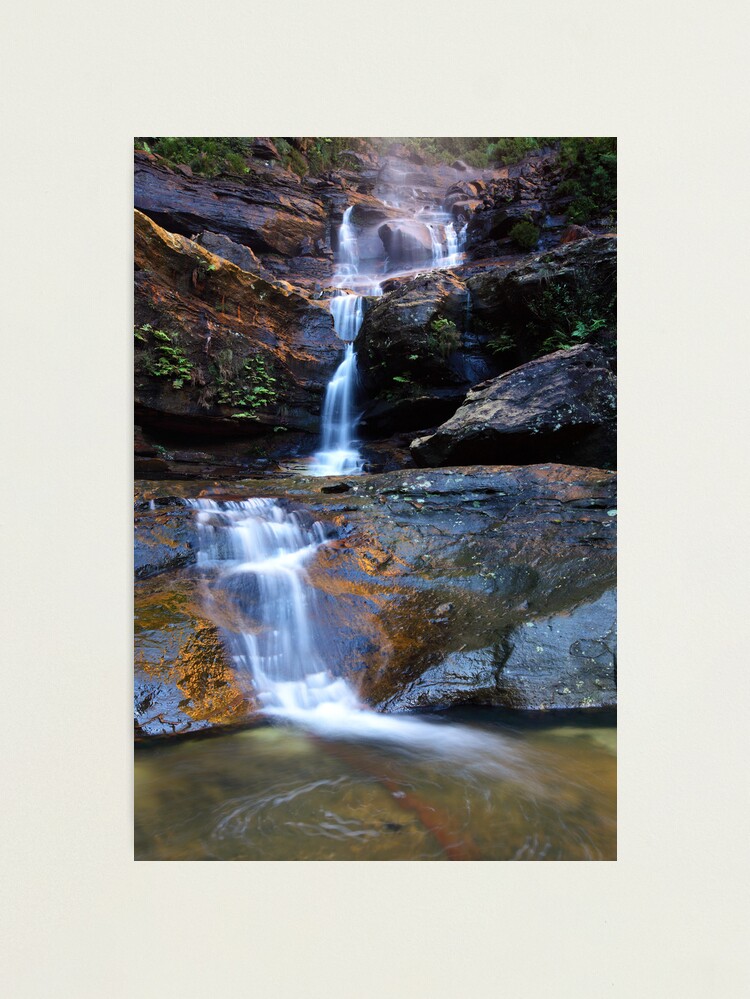 Alternate view of Upper Wentworth Falls, Blue Mountains, Australia Photographic Print