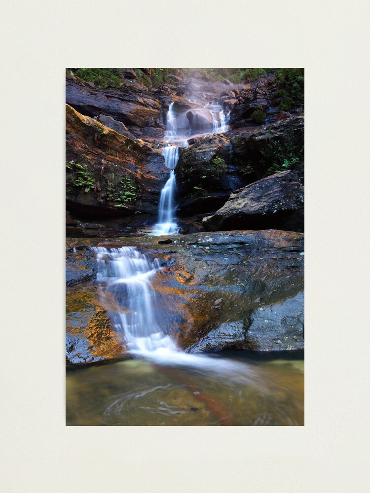 Alternate view of Upper Wentworth Falls, Blue Mountains, Australia Photographic Print