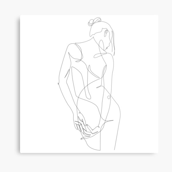 ligature - one line art Metal Print