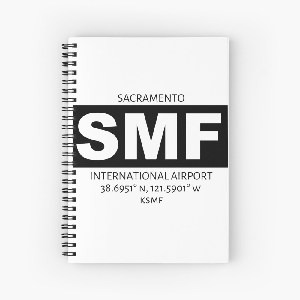 Sacramento International Airport SMF Spiral Notebook