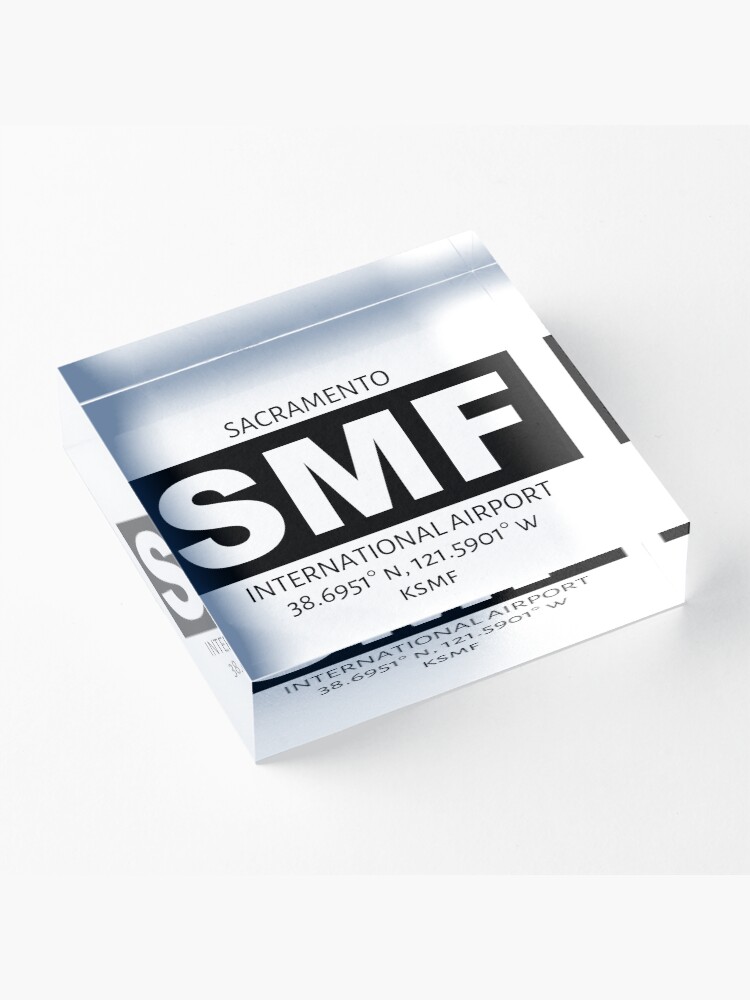 Alternate view of Sacramento International Airport SMF Acrylic Block