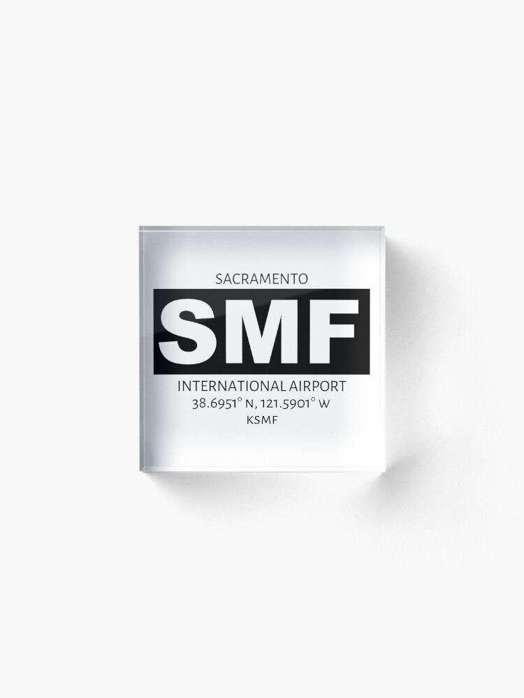 Alternate view of Sacramento International Airport SMF Acrylic Block