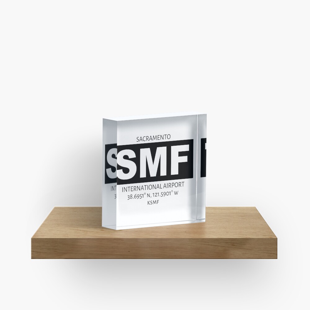 Sacramento International Airport SMF Acrylic Block