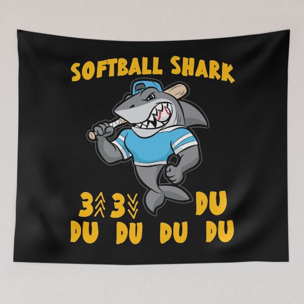 Item preview, SOFTBALL SHARK Baseball Bat funny cartoon gift designed and sold by Moonpie90.
