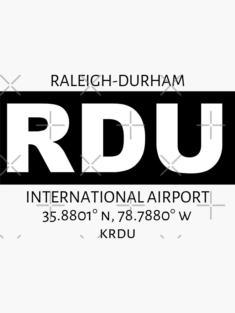 Thumbnail 3 of 3, Sticker, Raleigh-Durham International Airport RDU designed and sold by AvGeekCentral.