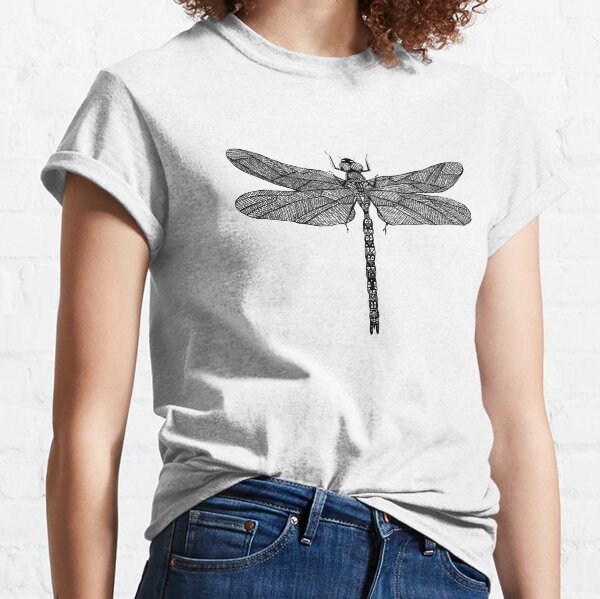 Large Dragonfly Print Classic T-Shirt