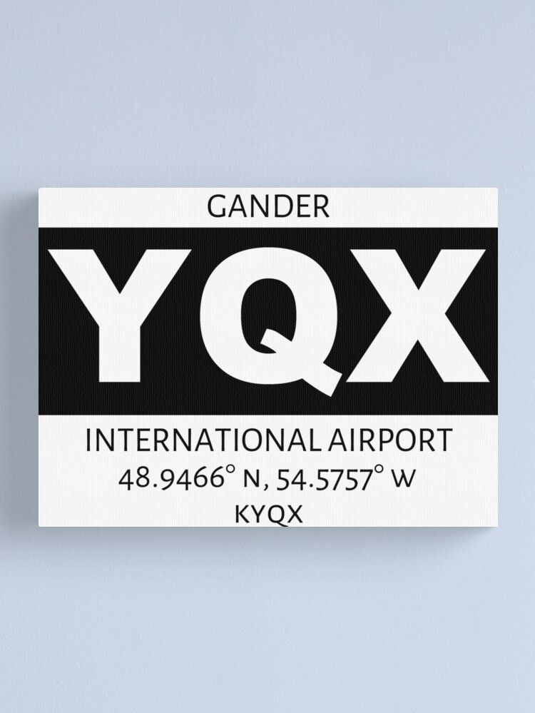 Alternate view of Gander International Airport YQX Canvas Print