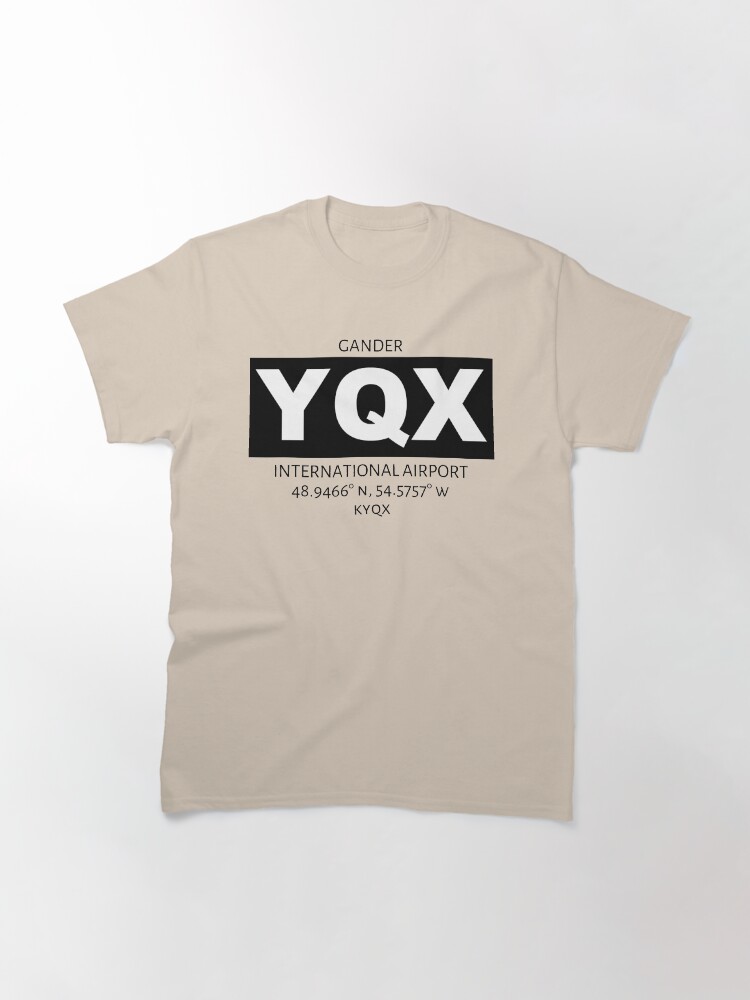 Thumbnail 2 of 7, Classic T-Shirt, Gander International Airport YQX designed and sold by AvGeekCentral.