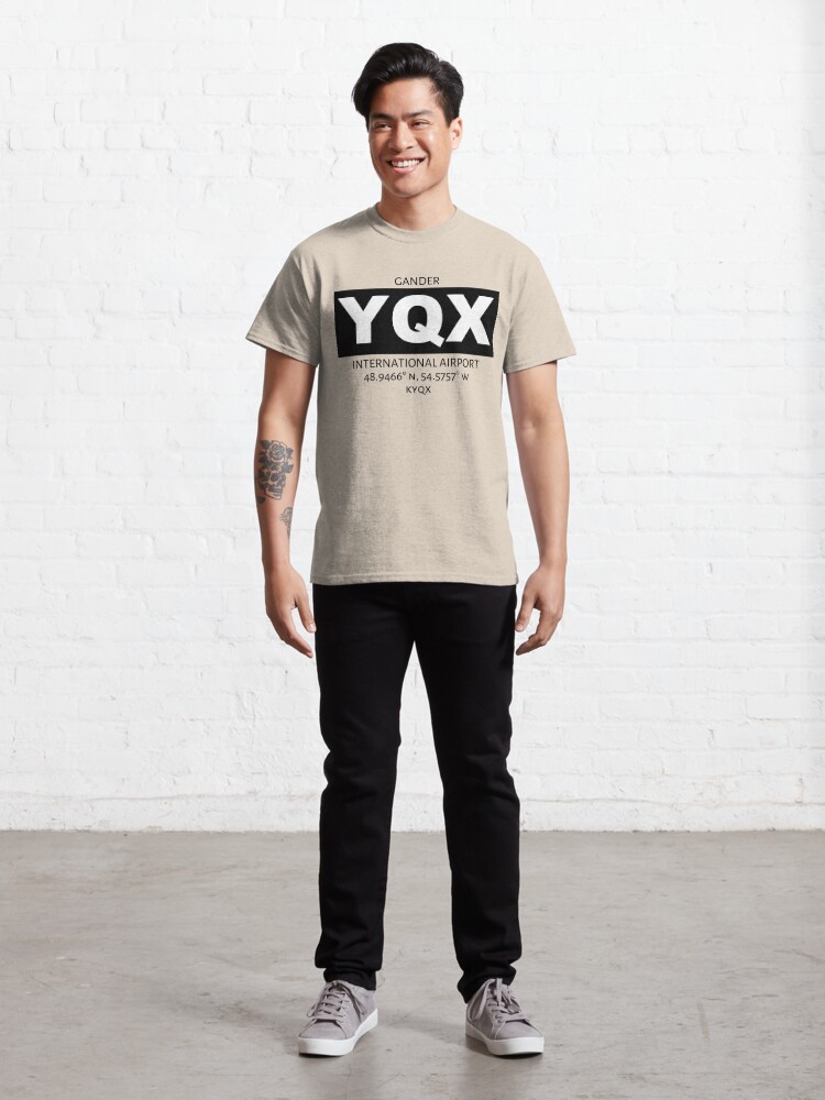 Classic T-Shirt, Gander International Airport YQX designed and sold by AvGeekCentral