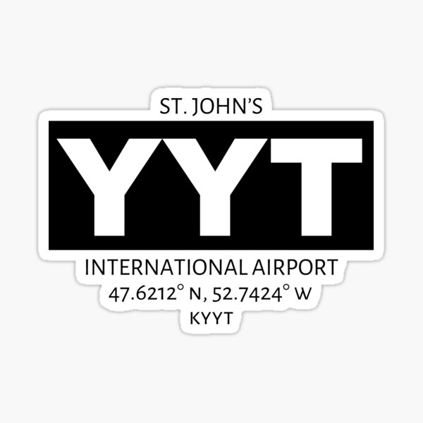 St. John's International Airport YYT Sticker