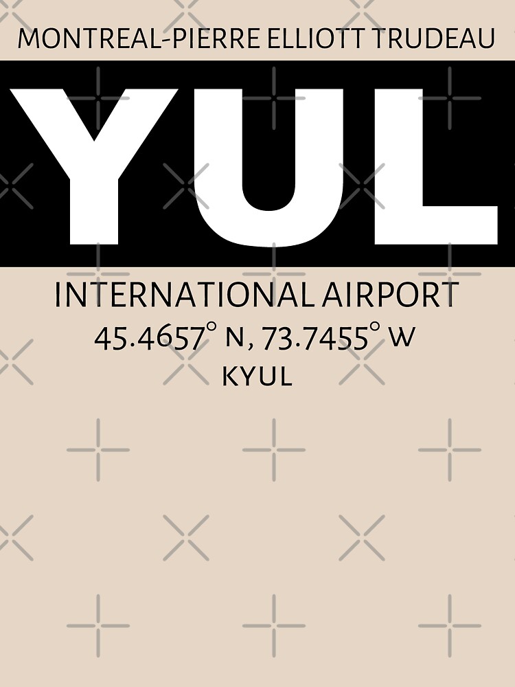 Artwork view, Montreal-Pierre Elliott Trudeau International Airport YUL designed and sold by AvGeekCentral