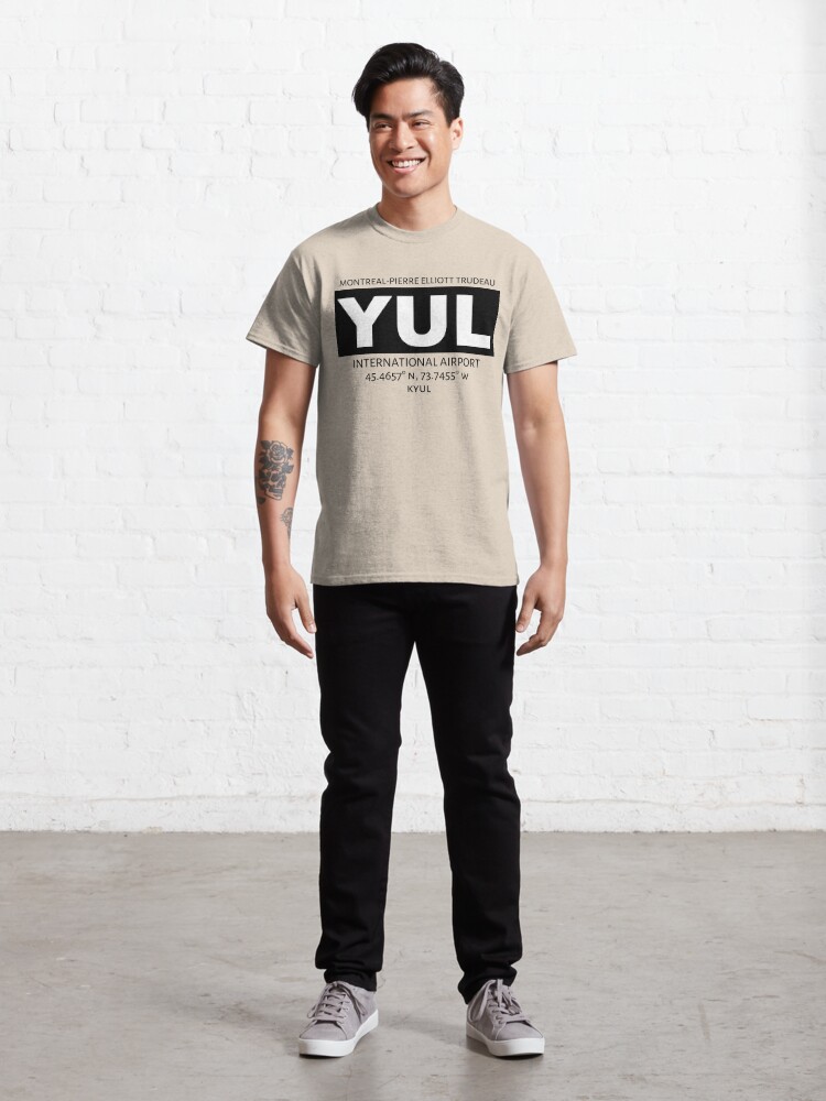 Thumbnail 3 of 7, Classic T-Shirt, Montreal-Pierre Elliott Trudeau International Airport YUL designed and sold by AvGeekCentral.