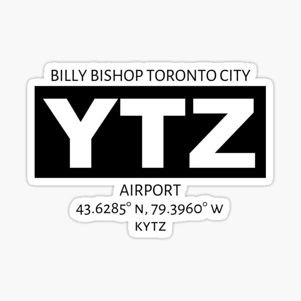 Billy Bishop Toronto City Airport YTZ Sticker