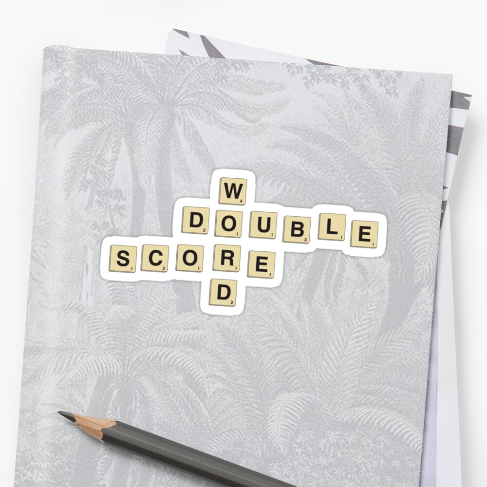 "double word score" Stickers by Monica McNab | Redbubble