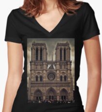 Kathedrale Notre-Dame de Paris - Kathedrale Shirt mit V-Ausschnitt