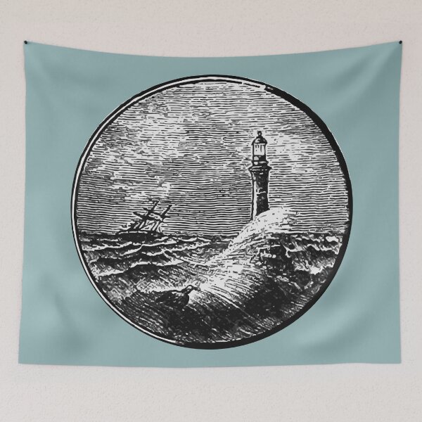 Item preview, Lighthouse in a Stormy Sea designed and sold by Mommylife.