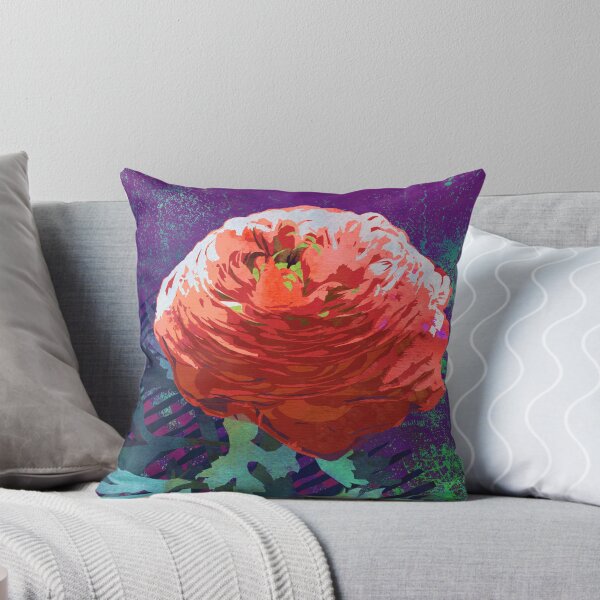 Item preview, Red Ranunculus Buttercup Floral Art designed and sold by AndreaHelmArt.