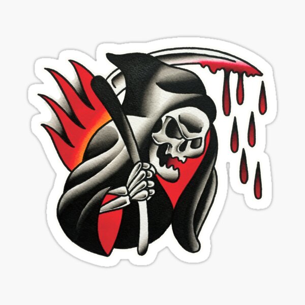 Looking at getting a simplified grim reaper tattoo similar to these but  what is the style called  rTattooDesigns