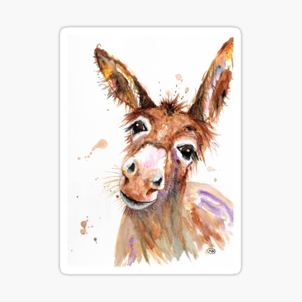 Item preview, Cute Donkey face designed and sold by Marjansart.