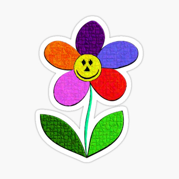 Smiling Flower Sticker
