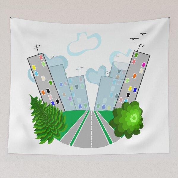 Item preview, City illustration (Welcome or drive home) designed and sold by Magazin-Brenda.