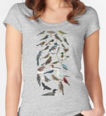 Vogelfanatiker Tailliertes Rundhals-Shirt