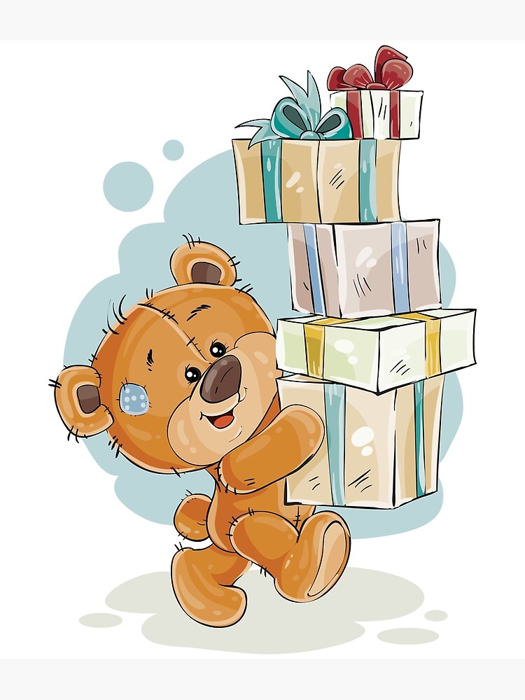 HAPPY BIRTHDAY CUTE TEDDY BEAR PRESENTS, GIFT IDEAS