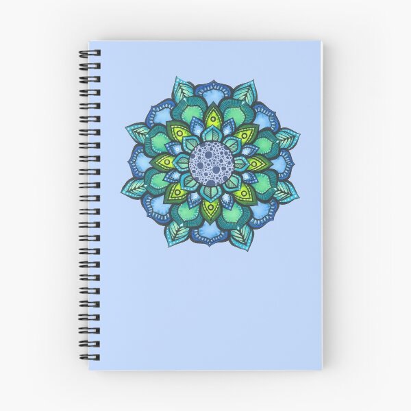 Item preview, blue and green mandala designed and sold by Foenix-Mandalas.