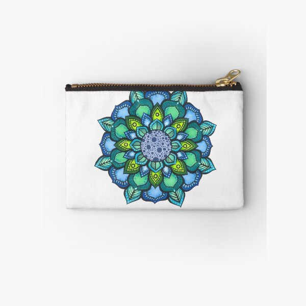 Item preview, blue and green mandala designed and sold by Foenix-Mandalas.