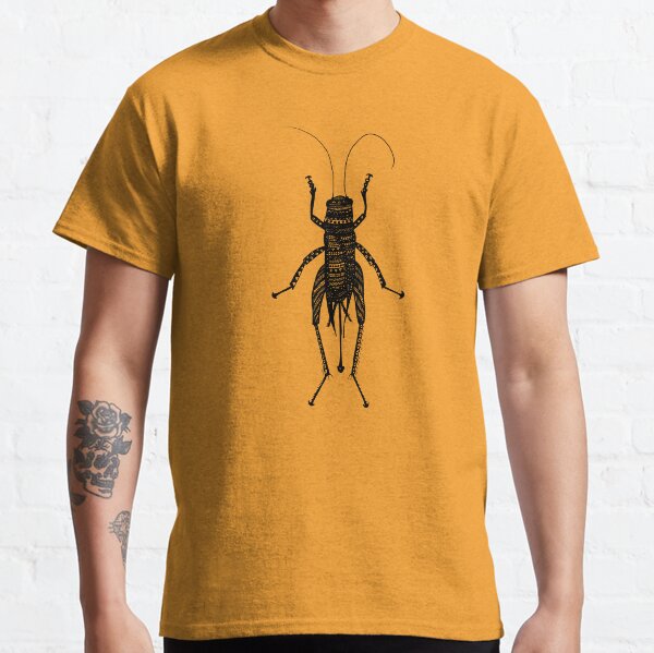 Patterned Cricket Insect Print Classic T-Shirt