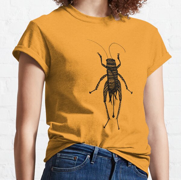 Patterned Cricket Insect Print Classic T-Shirt