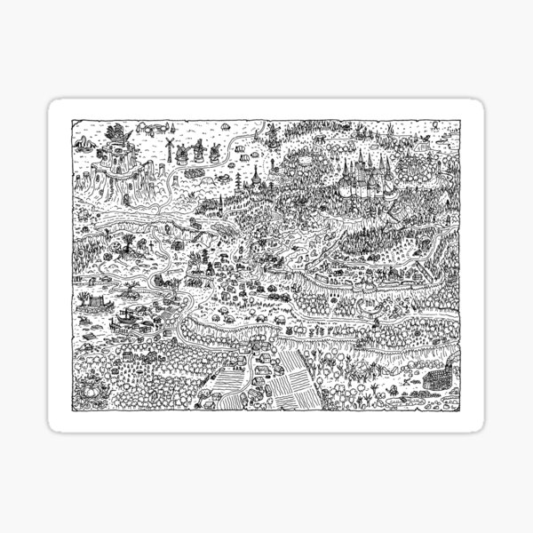 Castle Map Sticker